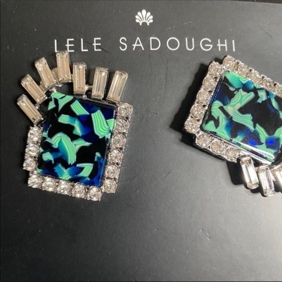 NWT Anthro Sadoughi Crystal Lily Earrings - Picture 3 of 5